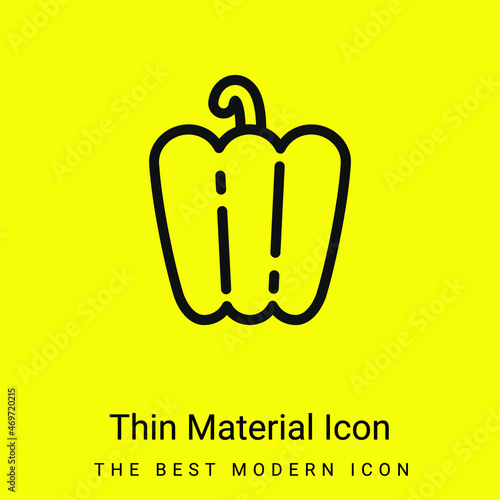 Bell Pepper minimal bright yellow material icon