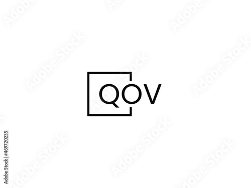 QOV letter initial logo design vector illustration