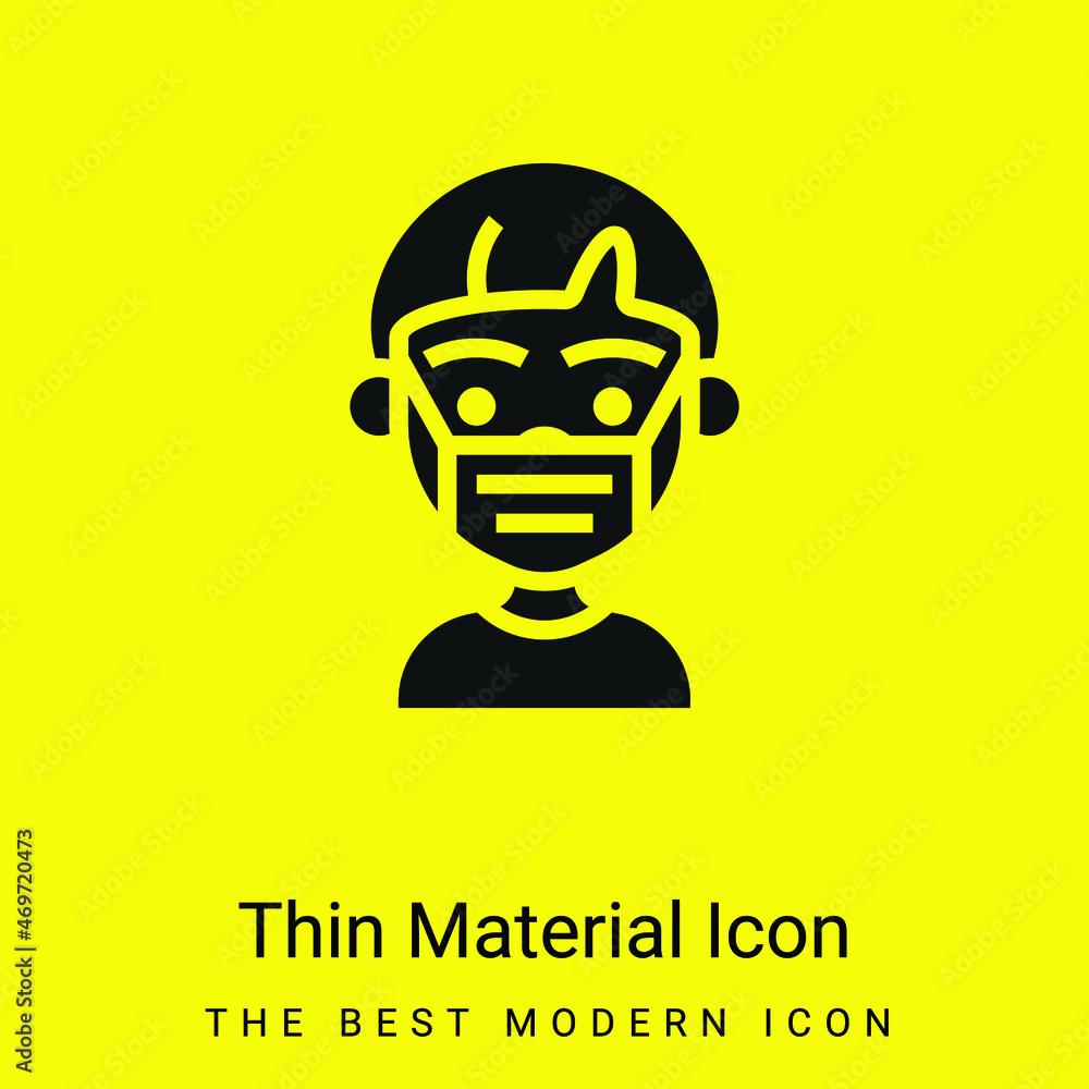 Boy minimal bright yellow material icon Boy minimal bright yellow material icon