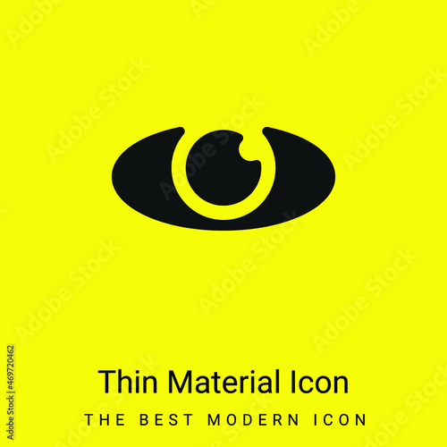 Big Eye minimal bright yellow material icon