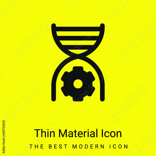 Bioengineering minimal bright yellow material icon