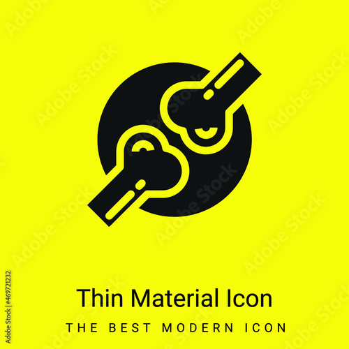 Bones minimal bright yellow material icon