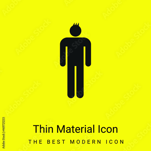 Boy minimal bright yellow material icon