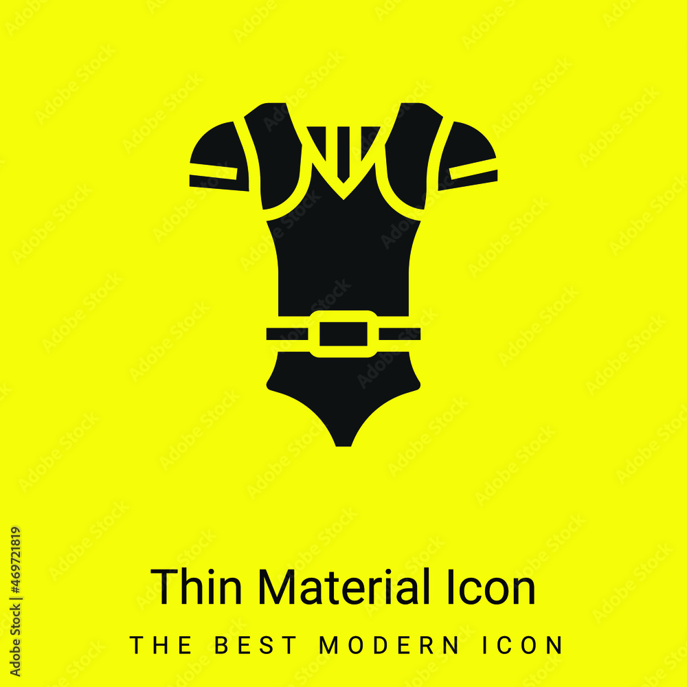 Armor minimal bright yellow material icon