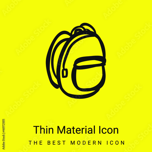 Backbag Hand Drawn Outline minimal bright yellow material icon