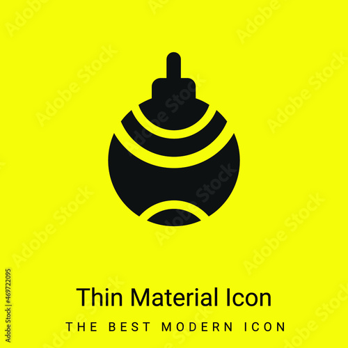 Bauble minimal bright yellow material icon
