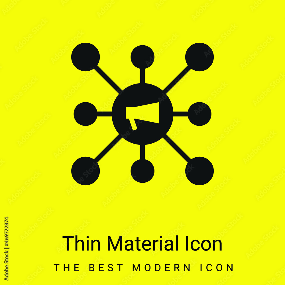 Advertising minimal bright yellow material icon Advertising minimal bright yellow material icon
