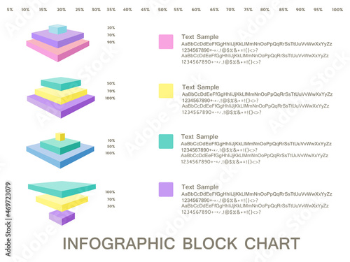 Infographic Block Chart Element for challenger between competitor