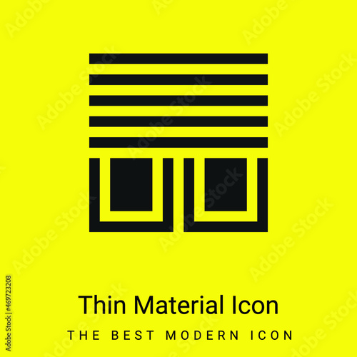 Blinds minimal bright yellow material icon