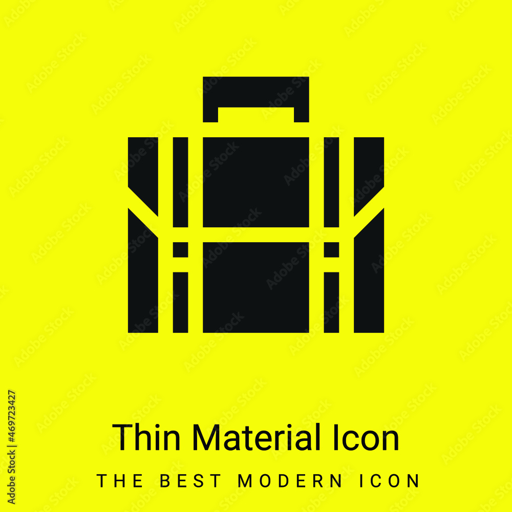 Briefcase minimal bright yellow material icon Briefcase minimal bright yellow material icon