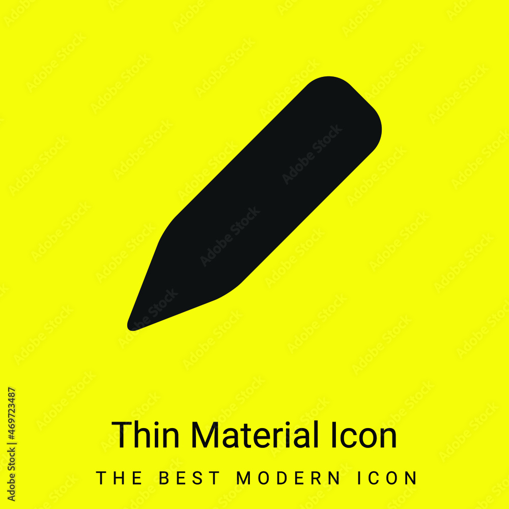 Black Crayon minimal bright yellow material icon Black Crayon minimal bright yellow material icon