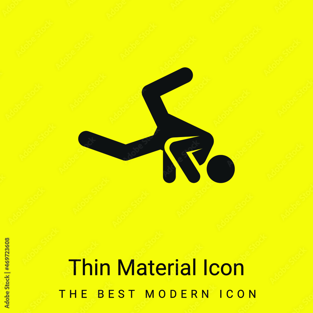 Breakdance minimal bright yellow material icon