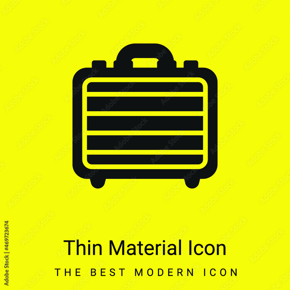 Briefcase minimal bright yellow material icon Briefcase minimal bright yellow material icon