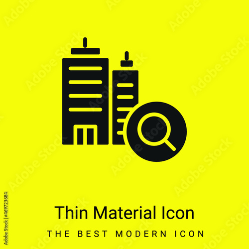 Booking minimal bright yellow material icon