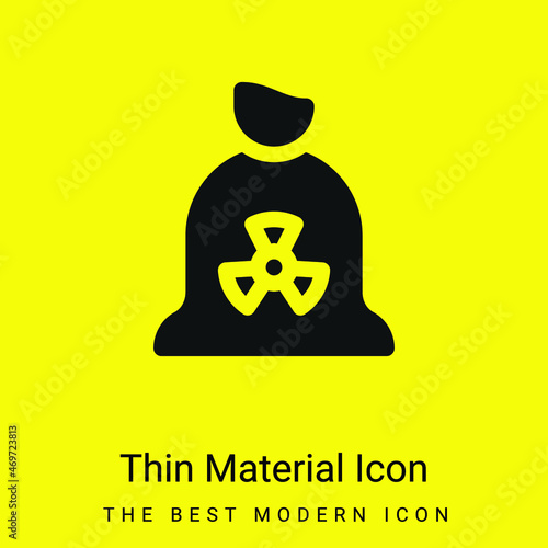 Biohazard minimal bright yellow material icon