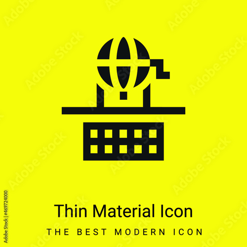 Bingo minimal bright yellow material icon