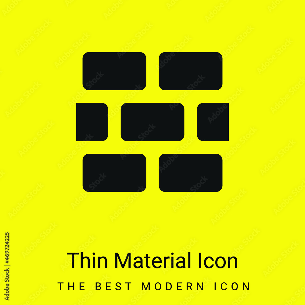 Brickwall minimal bright yellow material icon Brickwall minimal bright yellow material icon