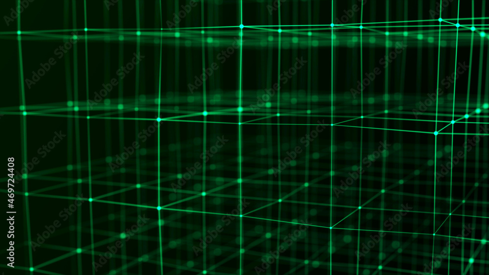 Technology blockchain concept. Dynamic movement of a digital data stream. Network connections structure. Big data visualization. 3D rendering. Technology blockchain concept. Dynamic movement of a digital data stream. Network connections structure. Big data visualization. 3D rendering.