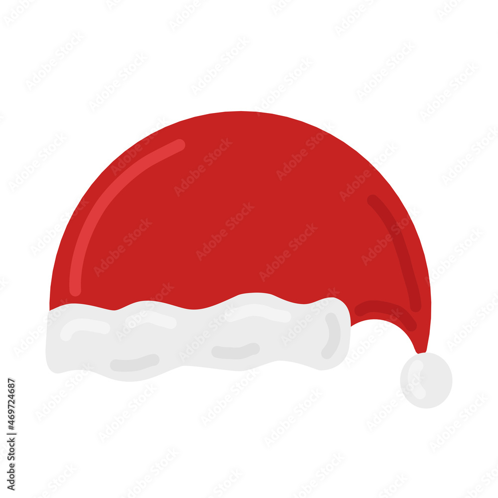 Red Santa Claus hat vector isolated illustration Red Santa Claus hat vector isolated illustration