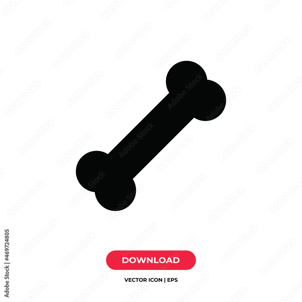 Bone icon vector. Bone sign Bone icon vector. Bone sign