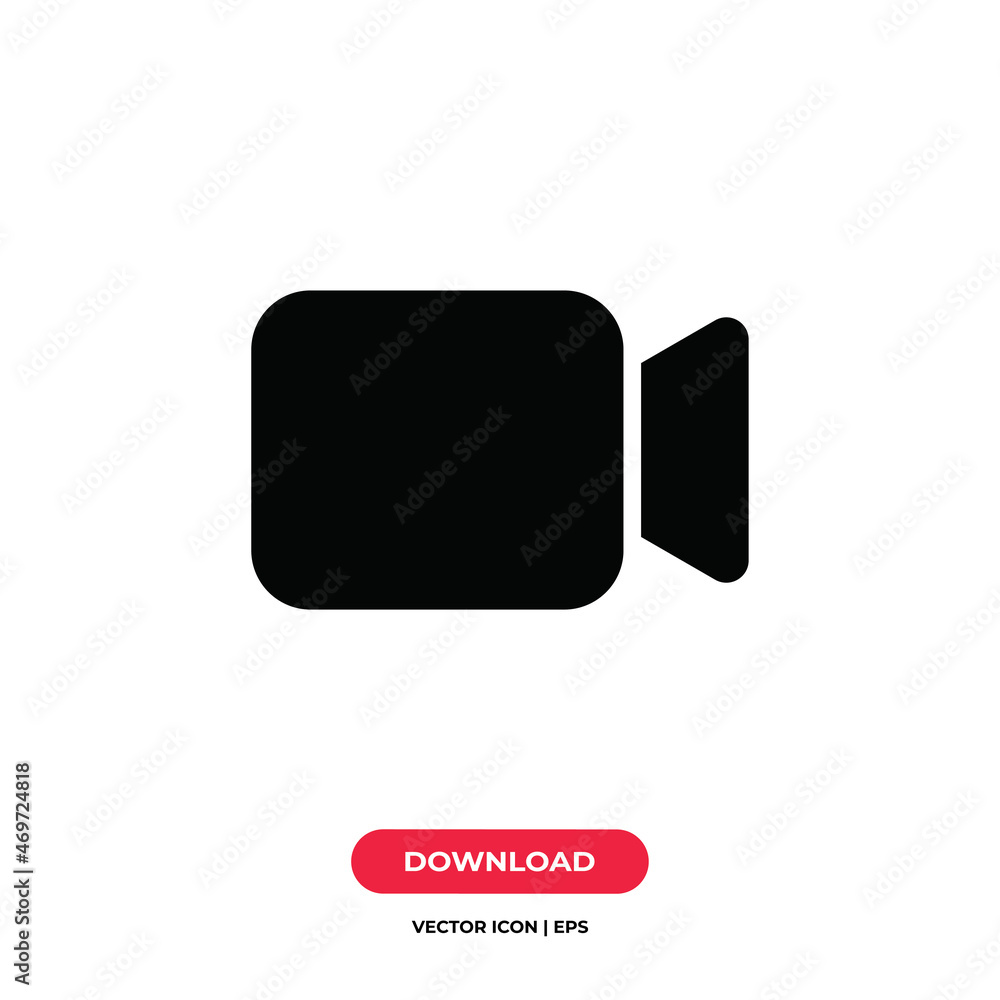 Video camera icon vector. Camera sign Video camera icon vector. Camera sign