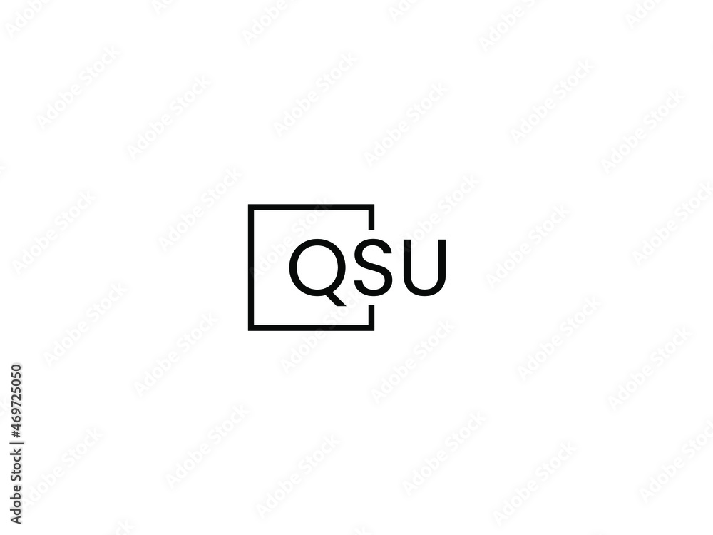QSU letter initial logo design vector illustration