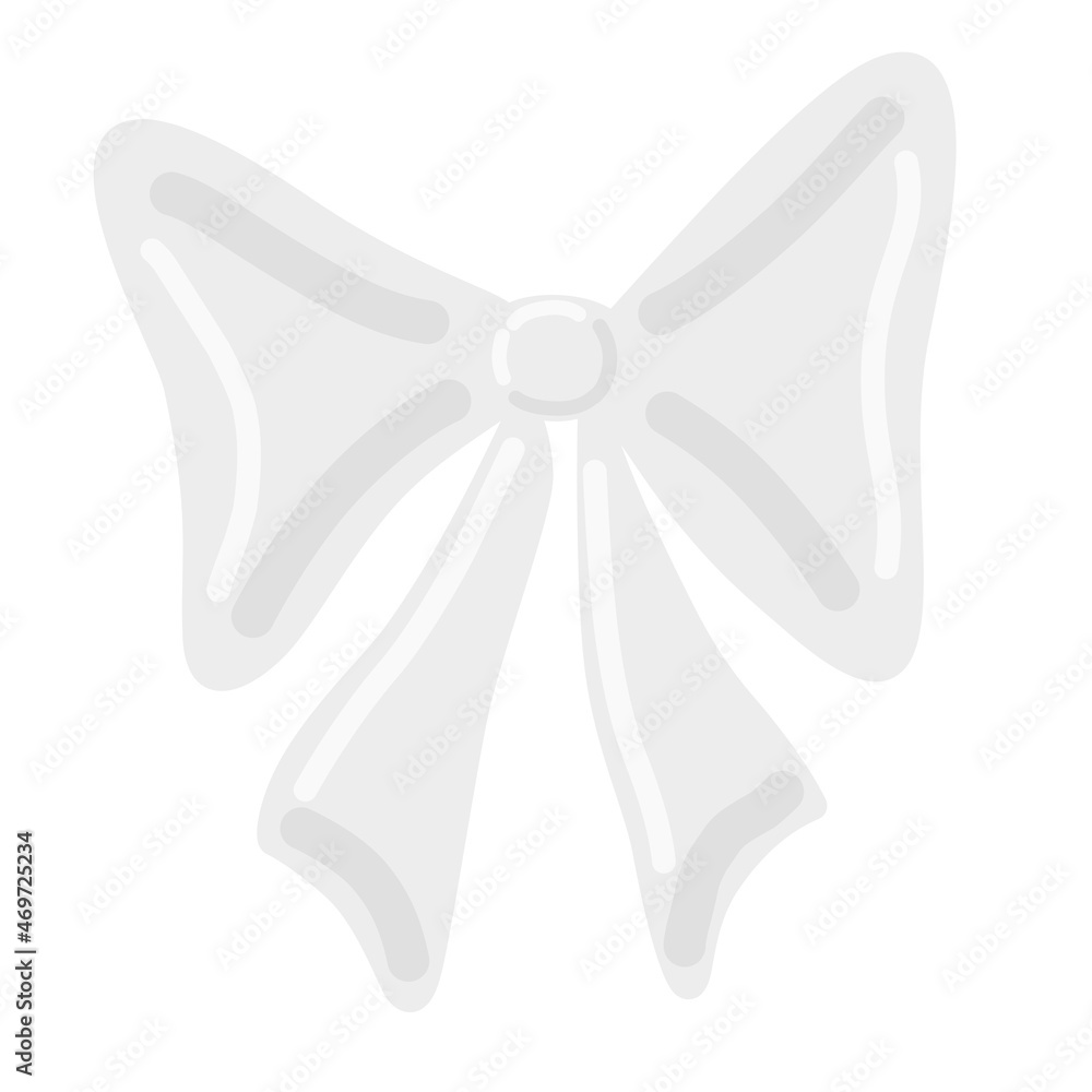 Holiday white bow for decorations vector illustration Holiday white bow for decorations vector illustration