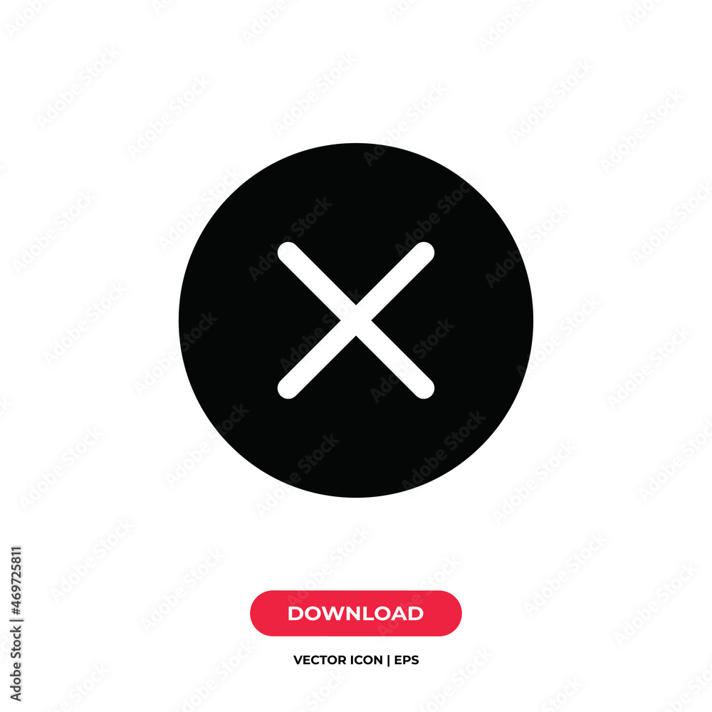 Close icon vector. Cancel sign Close icon vector. Cancel sign