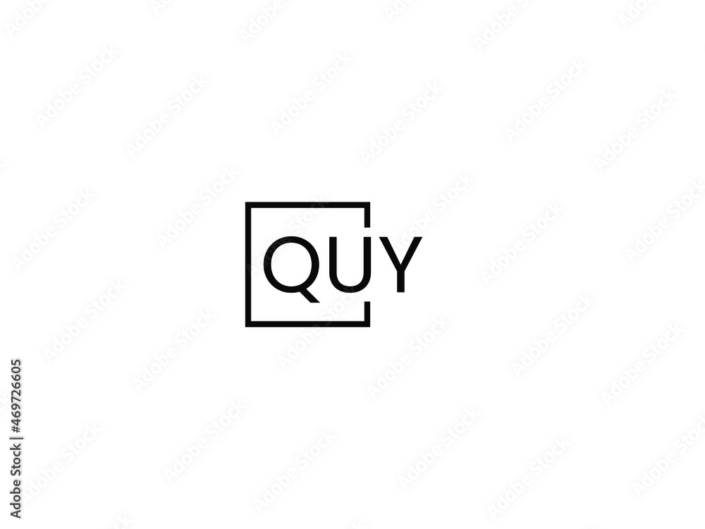 QUY letter initial logo design vector illustration
