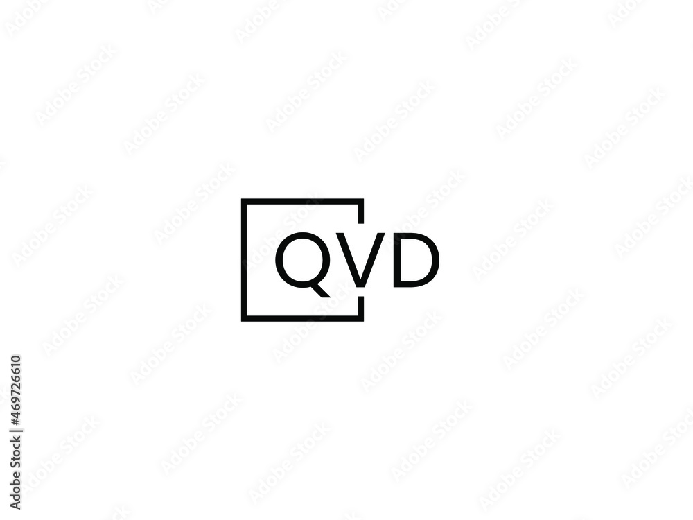 QVD letter initial logo design vector illustration
