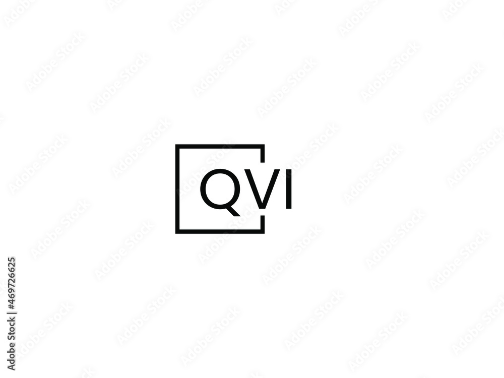 QVI letter initial logo design vector illustration