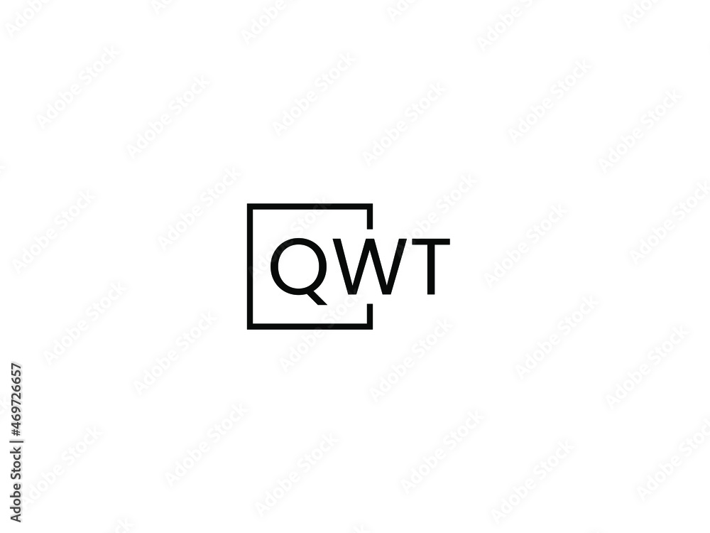 QWT letter initial logo design vector illustration