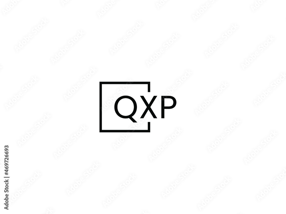 QXP letter initial logo design vector illustration