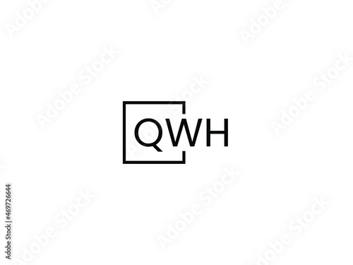 QWH letter initial logo design vector illustration