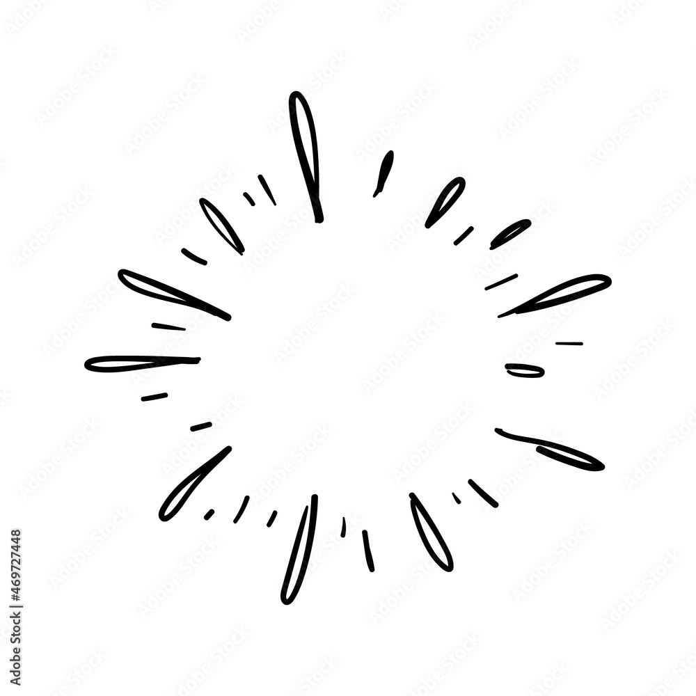 Star burst doodle design. Hand drawn sunburst. Shine light lines and sparks. Star burst doodle design. Hand drawn sunburst. Shine light lines and sparks.