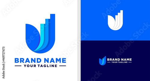 LETTER U LOGO BUILDING FINANCE MODERN EDITABLE