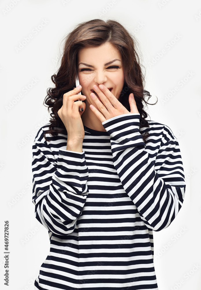 Teenage girl using smart phone.Selfie Teenage girl using smart phone.Selfie