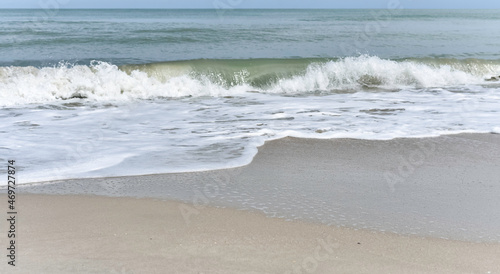 White soft Seawave surf on the beach,