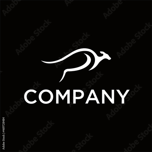 Creative simple logo design kangaroo