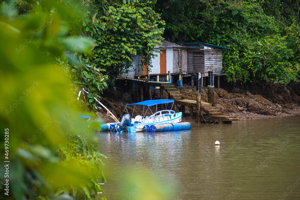 Wooden house in the jungle in Costa Rica Wooden house in the jungle in Costa Rica