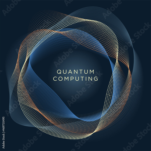 Quantum computing, vector concept illustration