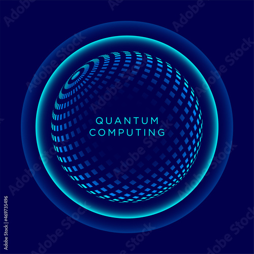 Quantum computing, vector concept illustration