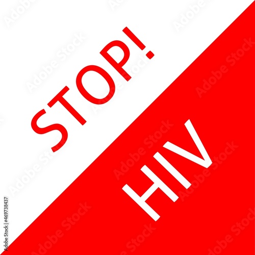 World Help Day. Red heart December 1st. AIDS awareness. HIV disease. Banner with the words Stop AIDS. The heart that dictates