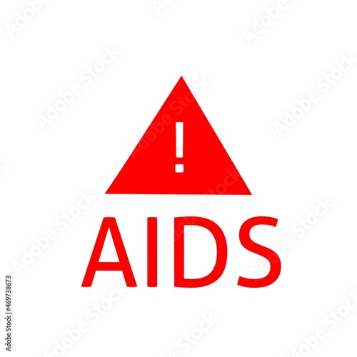 World Help Day. Red heart December 1st. AIDS awareness. HIV disease. Banner with the words Stop AIDS. The heart that dictates