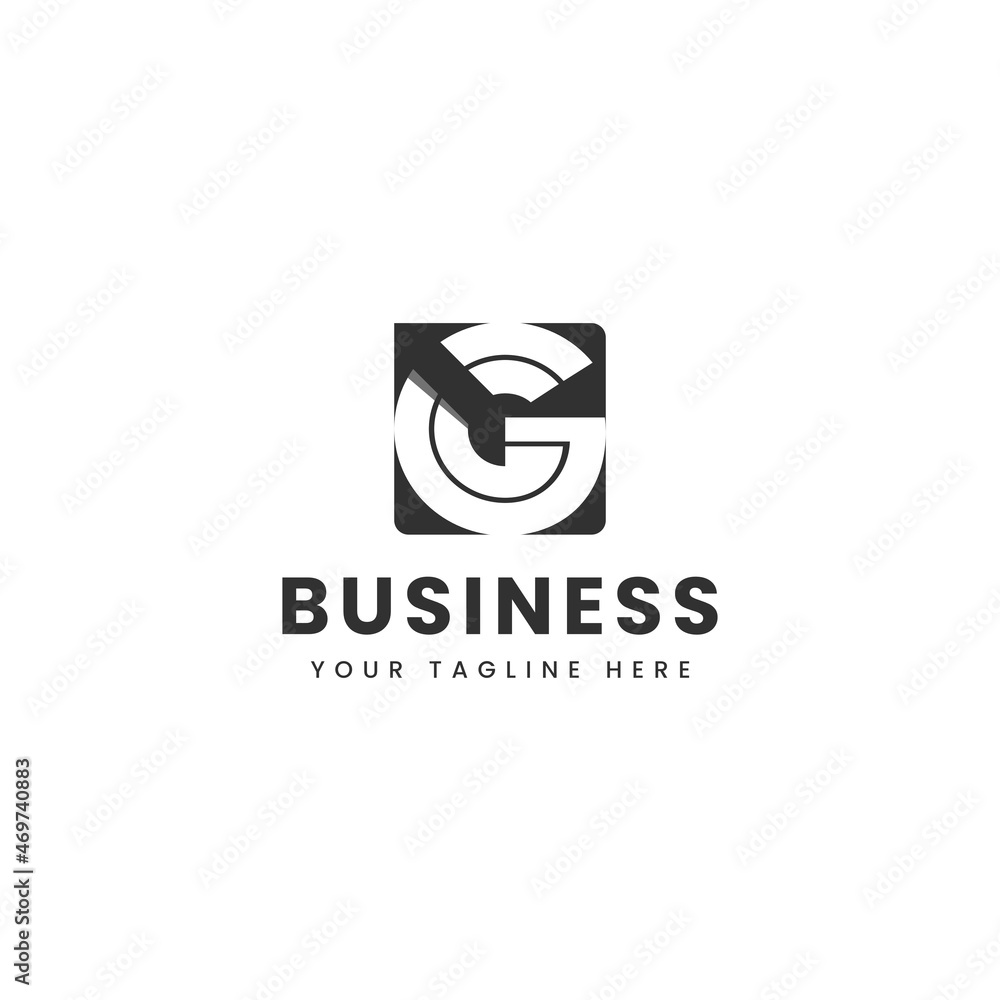 Modern logo Letter G Arrow. circle Modern logo Letter G Arrow. circle