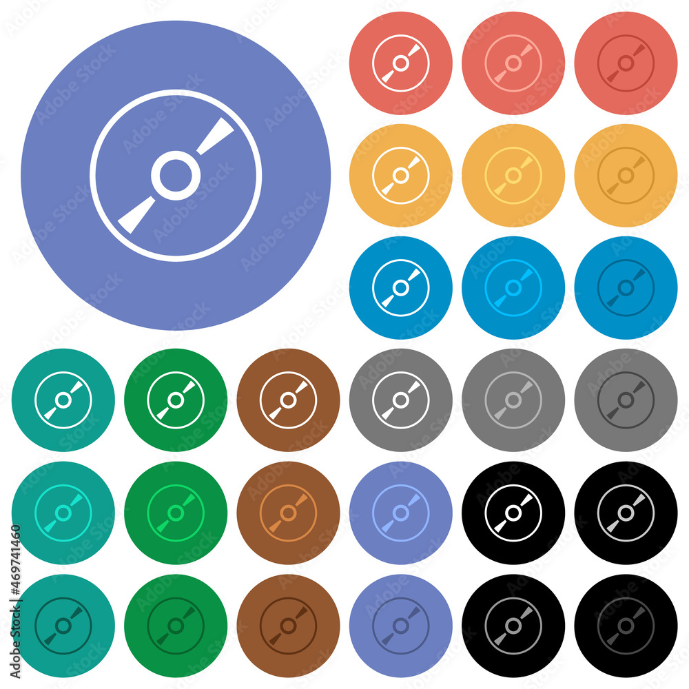 DVD disk outline round flat multi colored icons DVD disk outline round flat multi colored icons