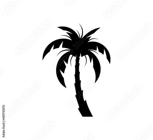 silhouette of palm tree. icon vector isolated