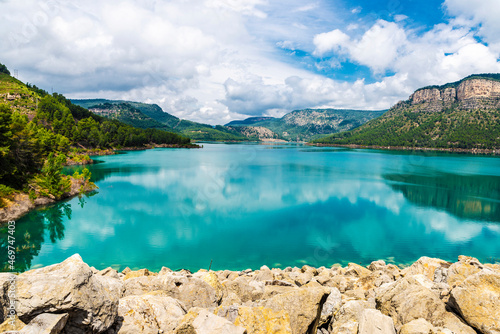 Arenos Reservoir in Puebla de Arenoso and Montanejos, Spain. photo