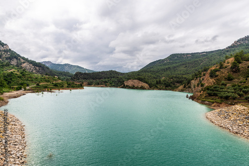 Fototapeta Naklejka Na Ścianę i Meble -  Arenos Reservoir in Puebla de Arenoso and Montanejos, Spain.