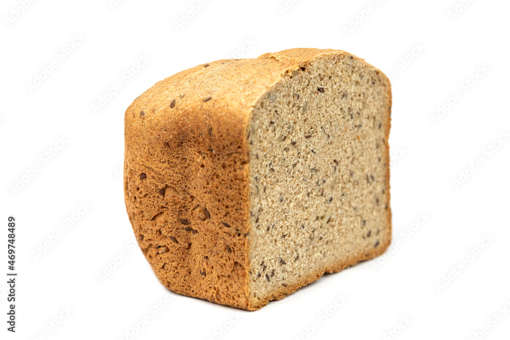 The homemade natural bread with seeds The homemade natural bread with seeds